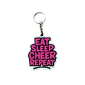 "Eat Sleep Cheer Repeat" Keychain