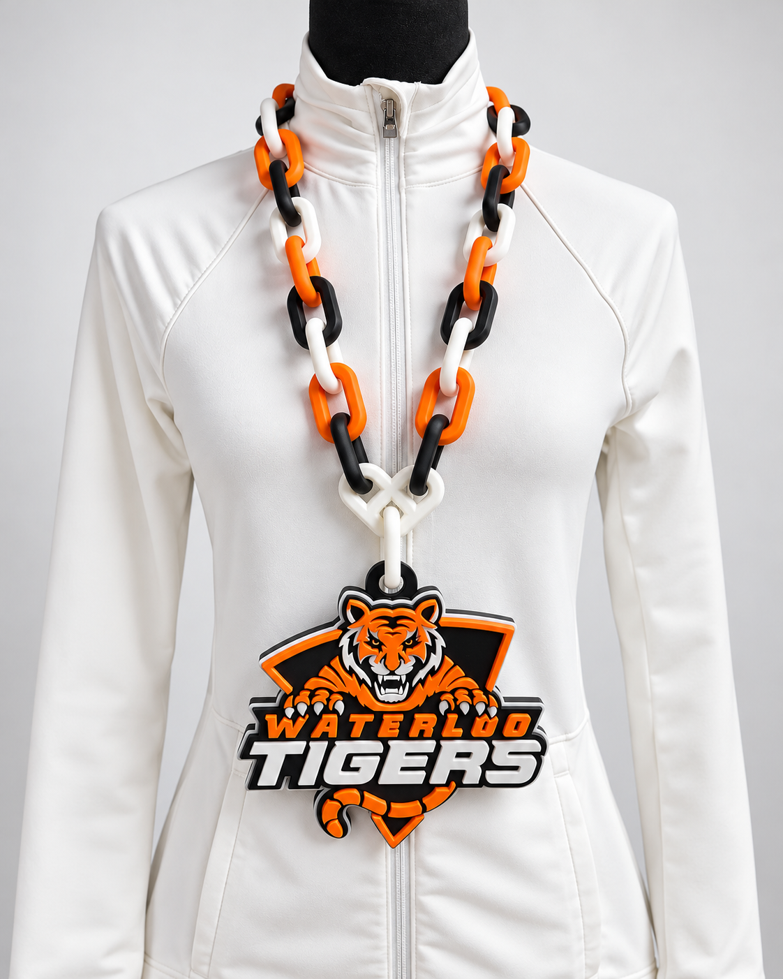 Waterloo Tigers Hype Chain oversized 3D printed necklace