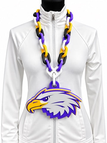 Rochester East High Eagles Hype Chain oversized 3D-printed fan necklace