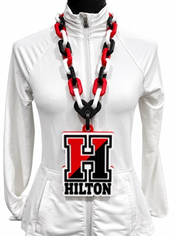 Hilton Cadets Hype Chain oversized 3D-printed fan necklace