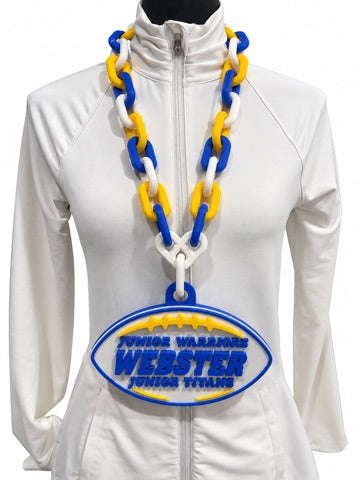 Webster Jr. Warriors Hype Chain oversized 3D-printed fan necklace