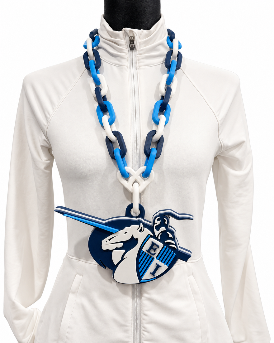 East Irondequoit Eastridge Lancers Hype Chain oversized 3D-printed fan necklace