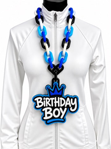 Birthday Boy Hype Chain oversized 3D-printed necklace