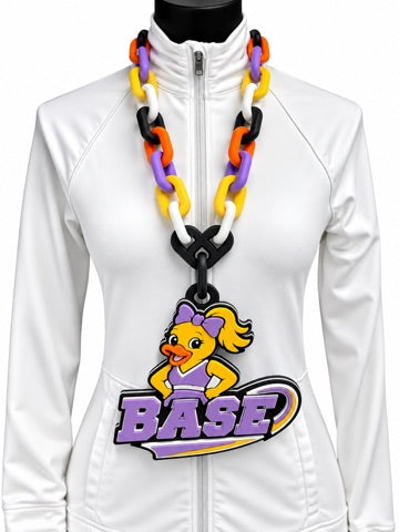 Cheer Base Hype Chain oversized 3D-printed necklace