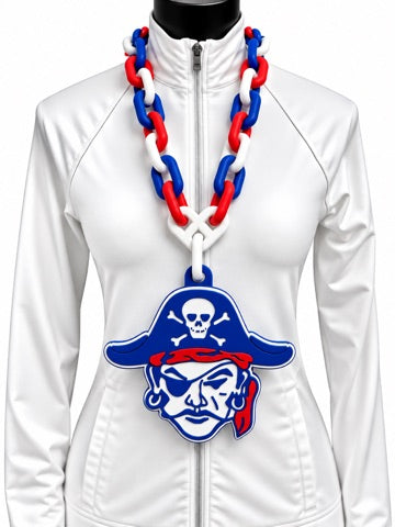 Fairport Red Raiders Hype Chain 3D printed oversized chain necklace