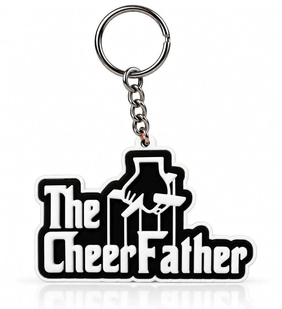 The Cheer Father Keychain 3D printed key ring