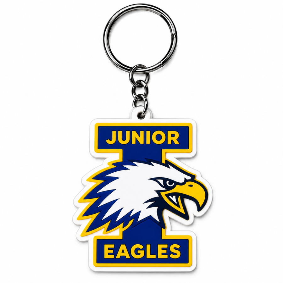 West Irondequoit Jr. Eagles Keychain with metal ring