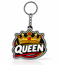 Queen Crown Cheer Keychain with metal key ring