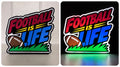 Football Is Life LED Lightbox side by side off and on