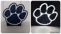 Navy Paw Print LED Lightbox off and on photo