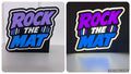 Rock the Mat Cheer Text Lightbox unlit and illuminated
