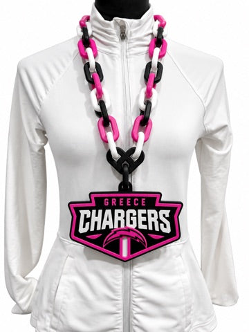 Greece Chargers pink 3D printed Hype Chain necklace